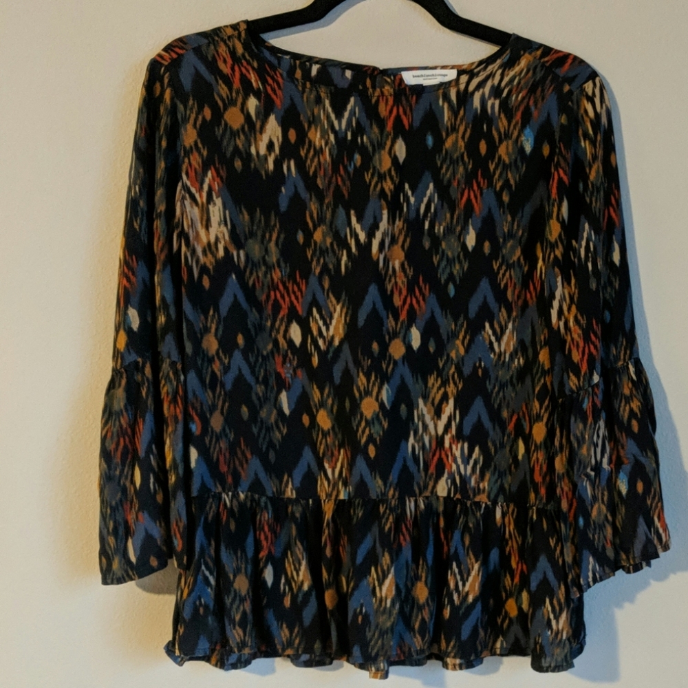 Beachlunchlounge Flowy Blouse Bell Sleeve S